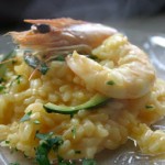 Risotto zucchine e gamberetti 