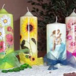 Candele e Paralumi con il decoupage