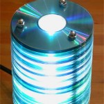 Lampada con i cd usati