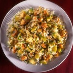 Piatto unico: riso con pollo e mele al curry