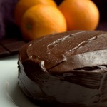 Dessert all’arancia ricoperto di cioccolata fondente