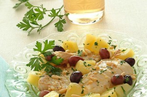 filetti merluzzo con olive e patate