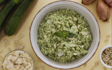 Un meraviglioso risotto con un pesto speciale