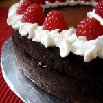 torta al cioccolato e lamponi