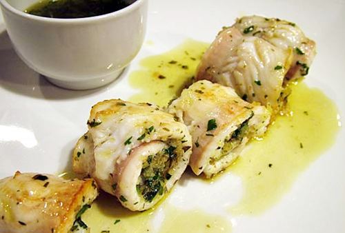 Involtini di sogliola avvolti nel prosciutto crudo