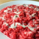 risotto con barbabietola