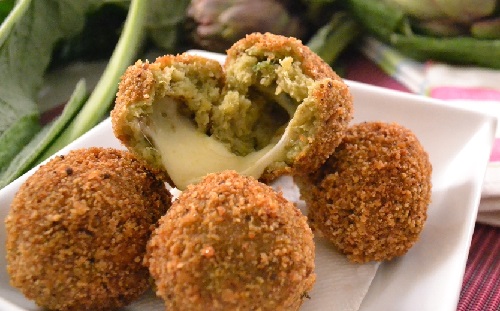 Polpette di carciofi con formaggio