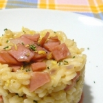 Riso con sedano e mortadella