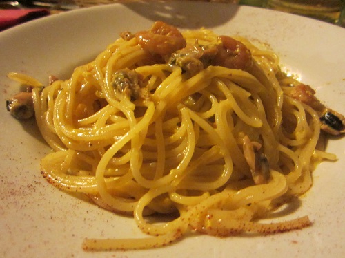 Spaghetti alla carbonara di mare
